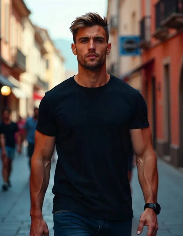 Tshirt noir anti-couteau