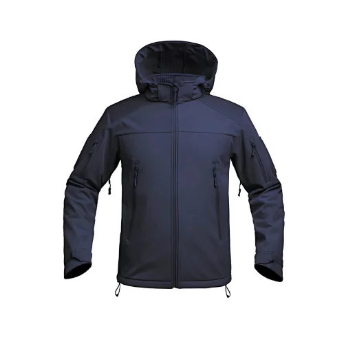 Veste à capuche bleu marine Softshell V2 Fighter