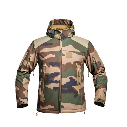Veste à capuche camo Softshell V2 Fighter