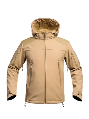 Veste à capuche tan Softshell V2 Fighter