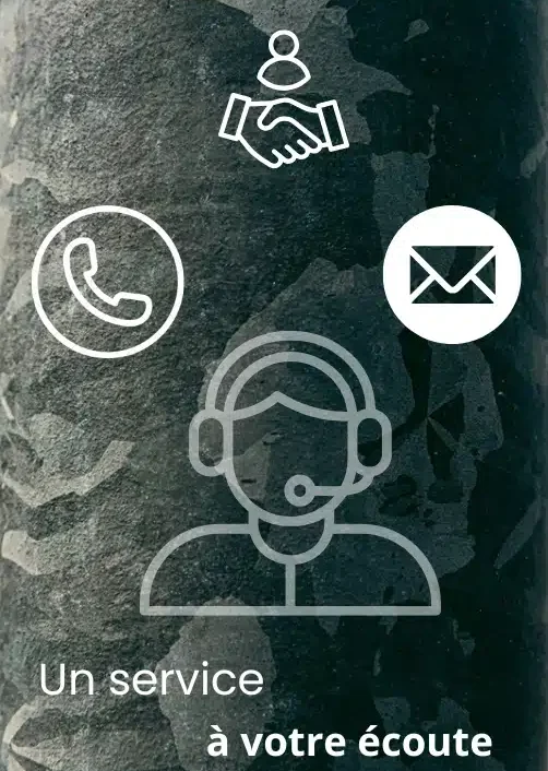 service client avec les icônes de contact